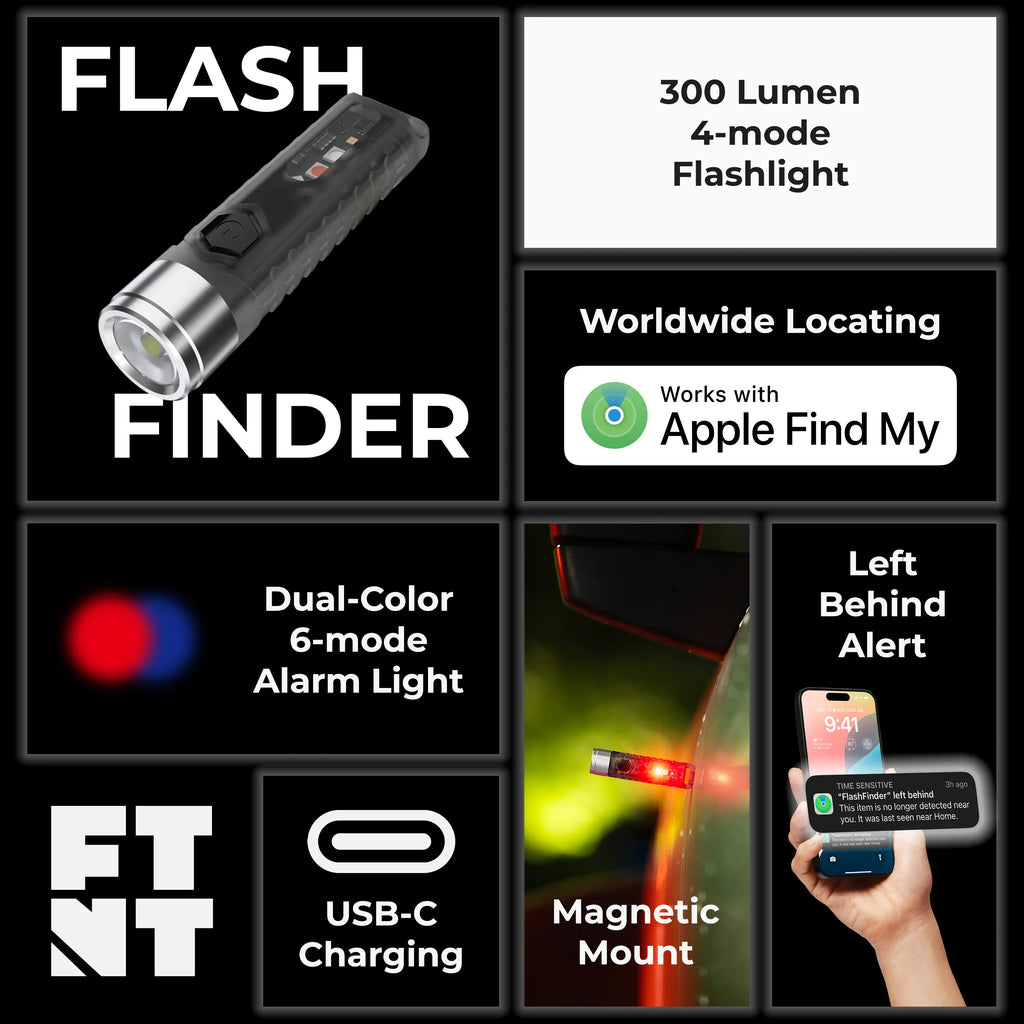 FlashFinder Key Finder | Compatible with Apple Find My | USB-C Rechargeable My Store