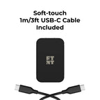 30W USB-C Compact Power Adapter (Soft-touch 1m/3ft USB-C Cable Included) Footnote Accessories Co.