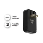30W USB-C Compact Power Adapter (Soft-touch 1m/3ft USB-C Cable Included) Footnote Accessories Co.