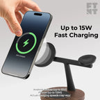 ZenStand 3-in-1 Genuine Wood Wireless Charger (MagSafe Compatible) Footnote Accessories Co.