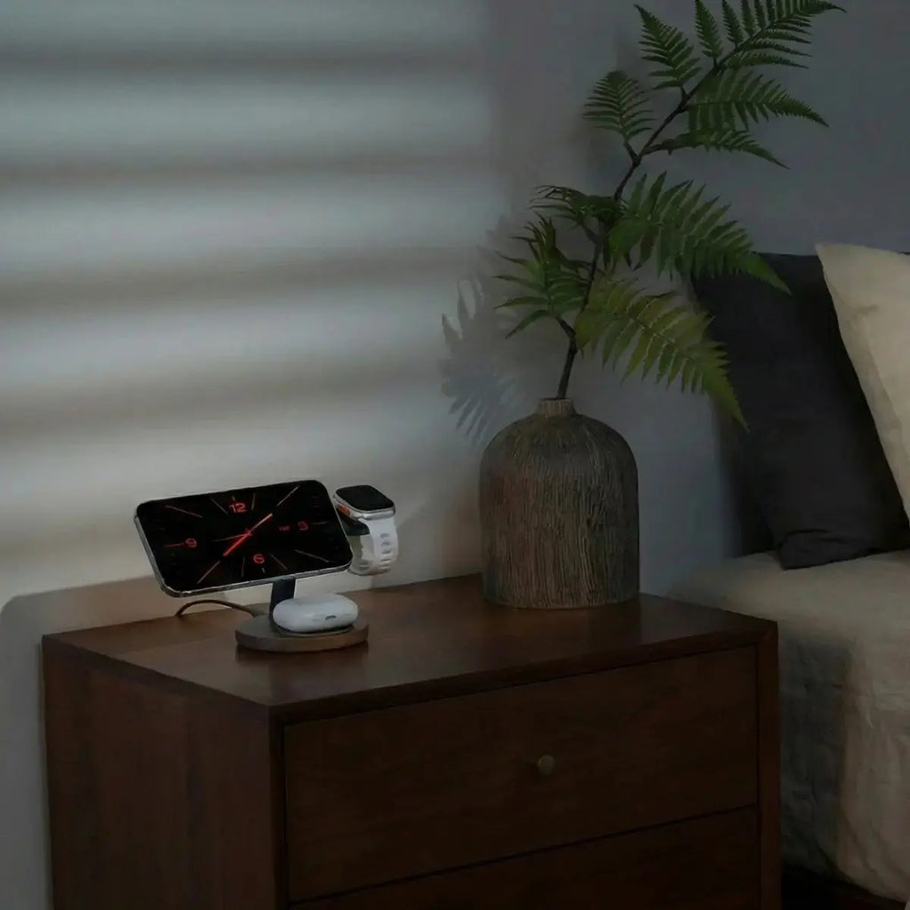 ZenStand 3-in-1 Genuine Wood Wireless Charger (MagSafe Compatible) Footnote Accessories Co.