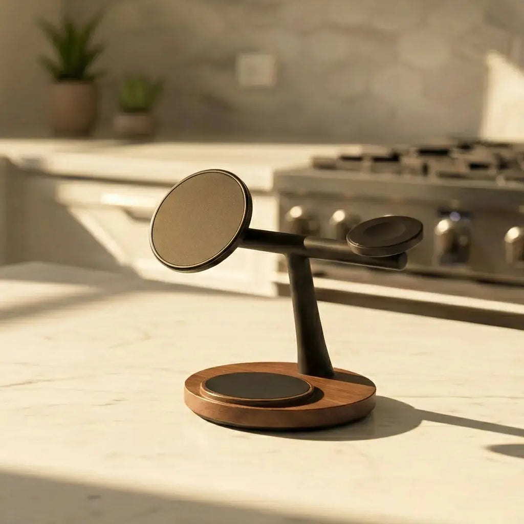 ZenStand 3-in-1 Genuine Wood Wireless Charger (MagSafe Compatible) Footnote Accessories Co.
