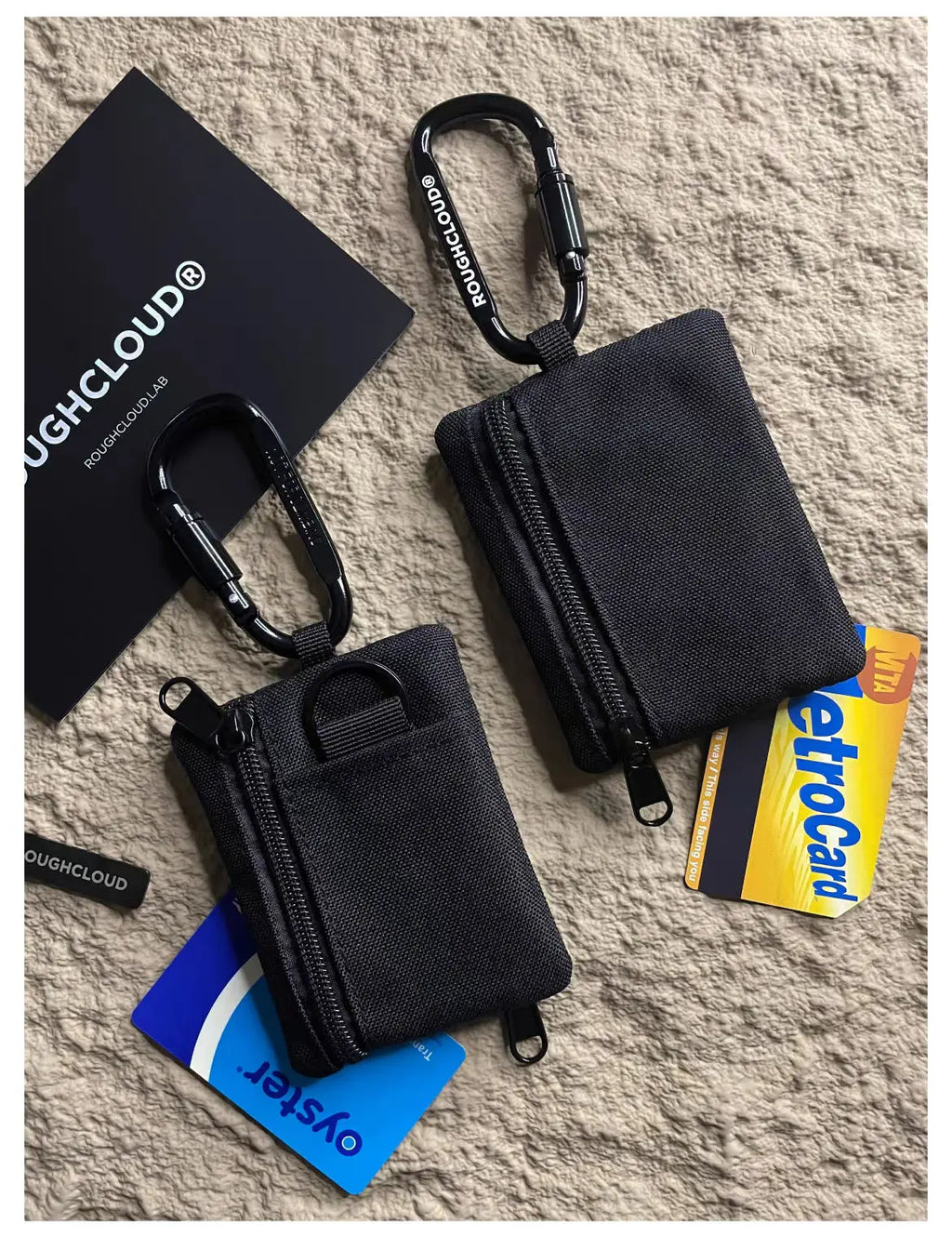 Mini Zipper Coin Pouch – Unisex Multi-Function Card, ID & Key Wallet | by ROUGHCLOUD Footnote Accessories Co.