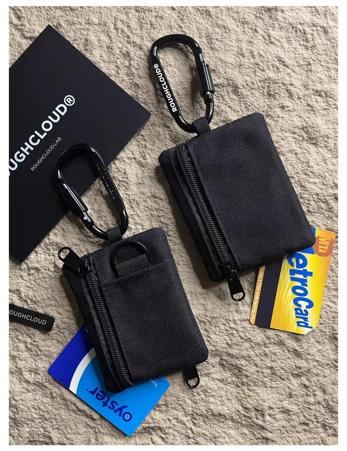 Mini Zipper Coin Pouch – Unisex Multi-Function Card, ID & Key Wallet | by ROUGHCLOUD Footnote Accessories Co.