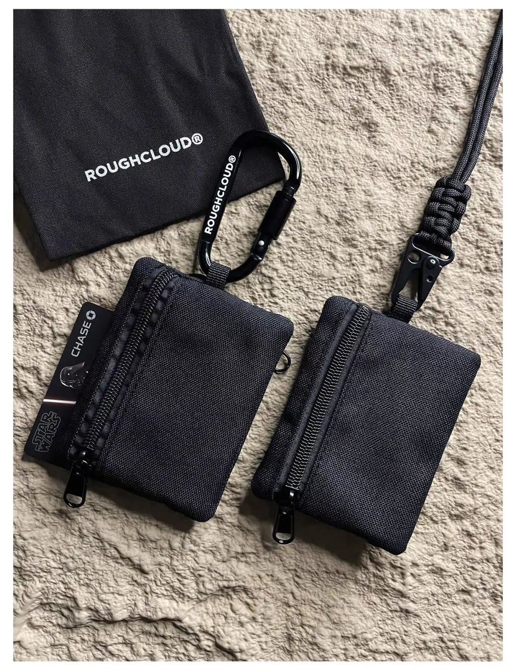 Mini Zipper Coin Pouch – Unisex Multi-Function Card, ID & Key Wallet | by ROUGHCLOUD Footnote Accessories Co.
