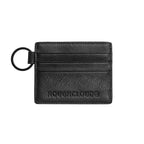 Black Vegan Leather Card Holder – Multi-Slot Slim Wallet for Bank & Transit Cards | by ROUGHCLOUD Footnote Accessories Co.