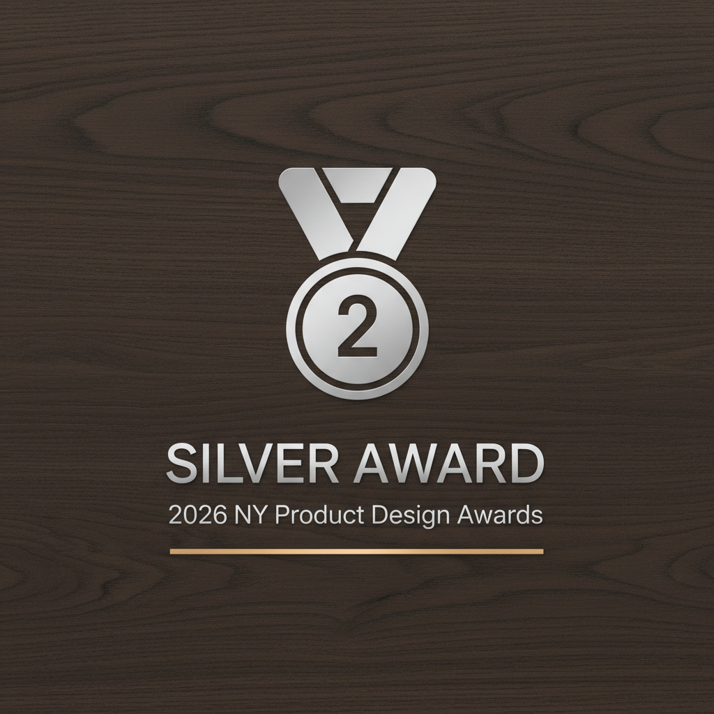 Silver Award Badge – 2026 NY Product Design Awards